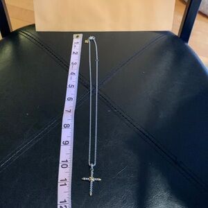 Authentic David Yurman silver and yellow gold cross pendant in excellent cond.
